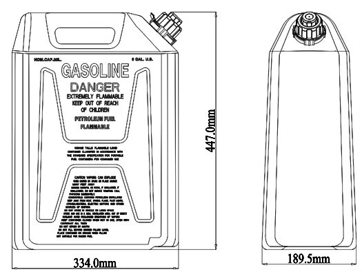 Seaflo 5L, 10L, 20L Mini Auto Shut off Diesel Gas Can