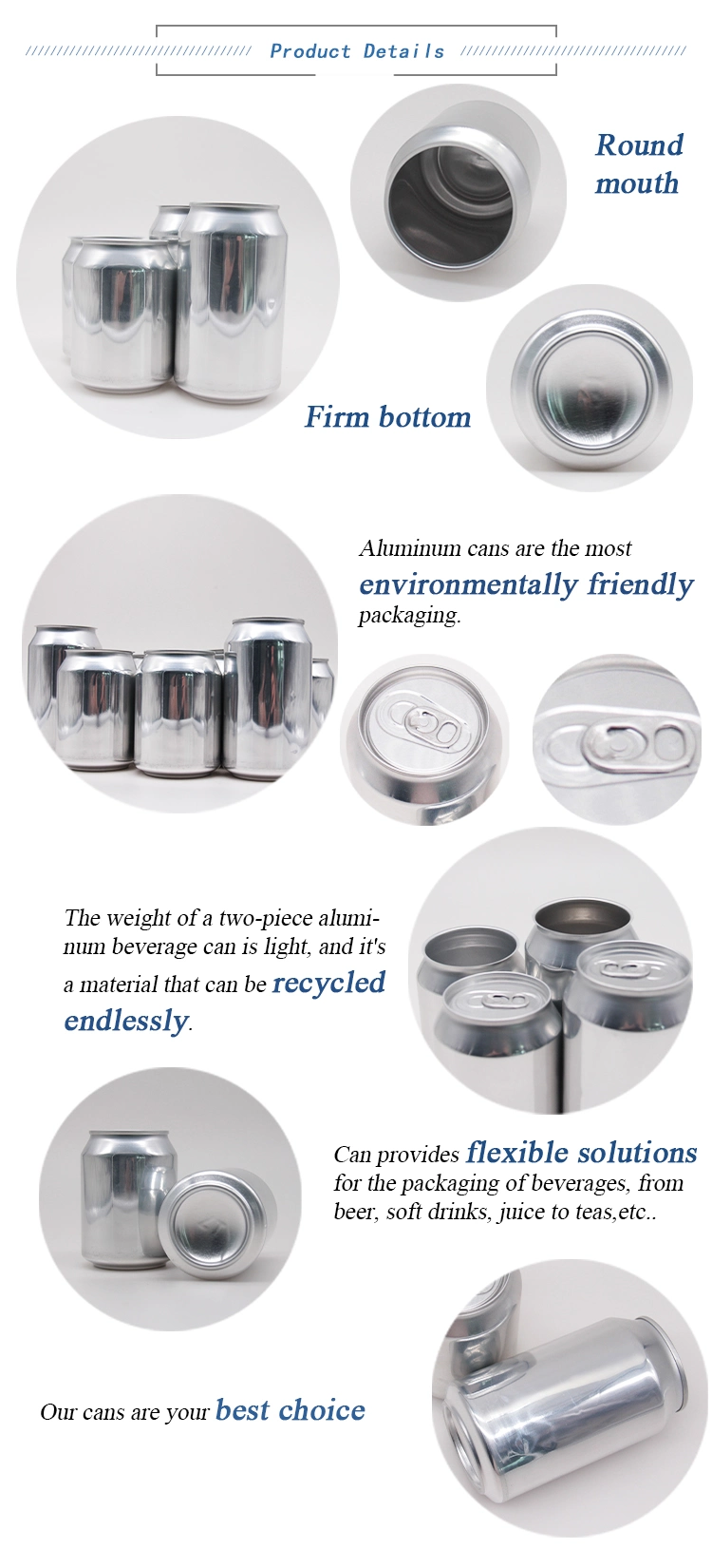 Sleek Slim Stubby Aluminum Cans 150ml 180ml 200ml 500ml Beverage Cans Bpani Liner Cans Bottle Can Aluminum Cans in Bulk