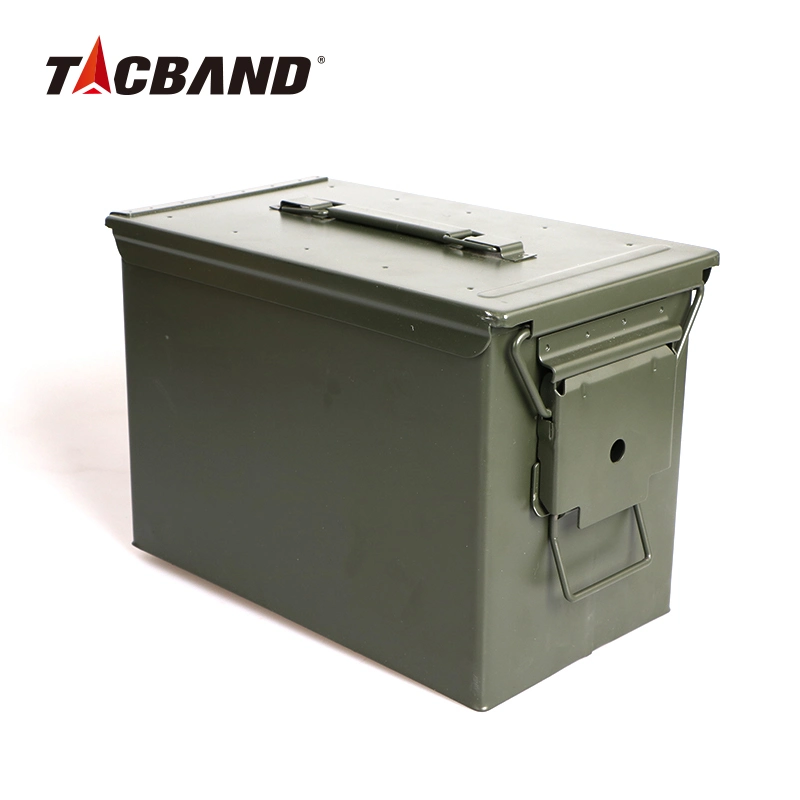 Tacband Military Style Army Green Metal Gun Money Safe Tool Ammo Box