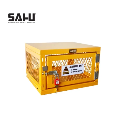 Sai-U Chemical Storage Gas Cylinder Storage Cage Store 42 Aerosal Cans Gc1042