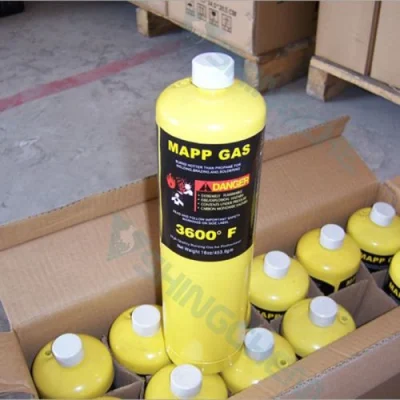 Manufacturer Supply Refrigerant Gas Mapp Gas/PRO/Propane Gas 1L Yellow Cans